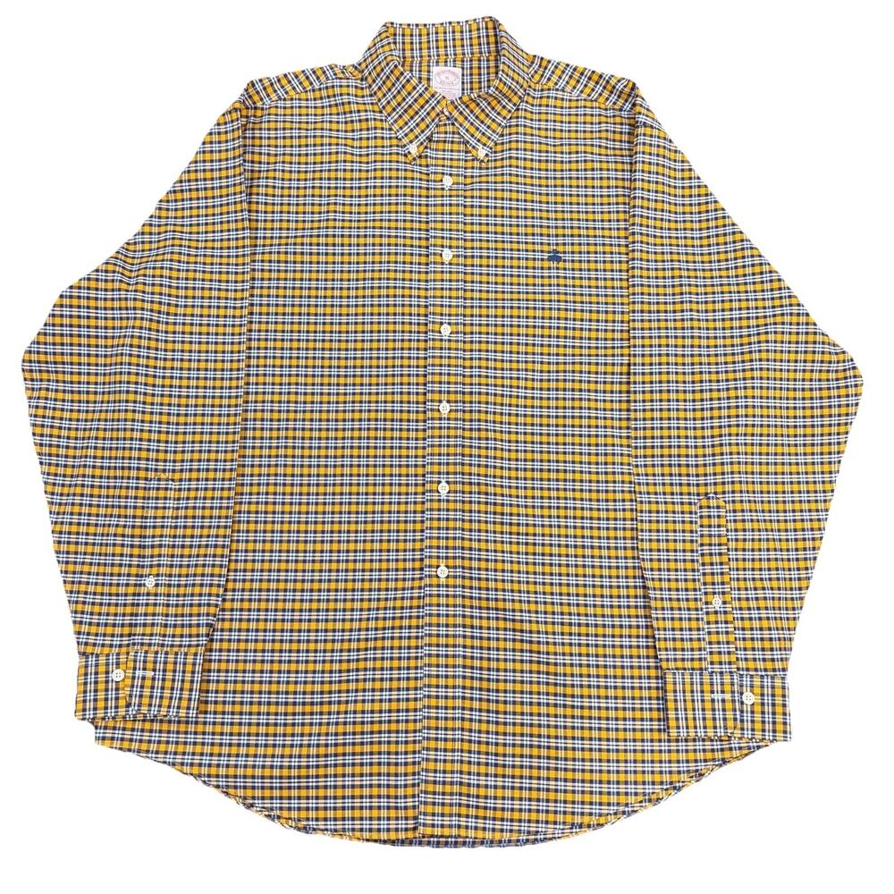 Brooks Brothers Men Sz XL The Original Polo Shirt Plaid Supima Stretch no iron - Picture 2 of 16